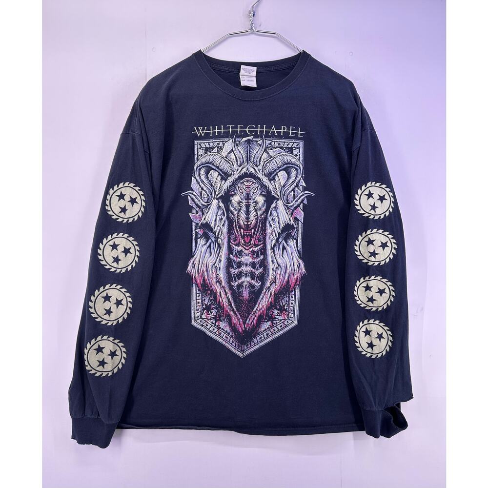 Whitechapel Demon Wolf Black Long sleeve Shirt Size 2XL
